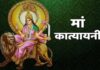 कात्यायनी मंत्र हिंदी में । Katyayani mantra in Hindi Katyayani mantra in Hindi